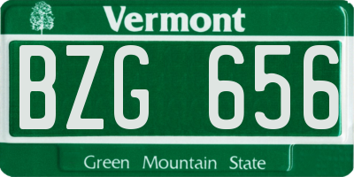 VT license plate BZG656