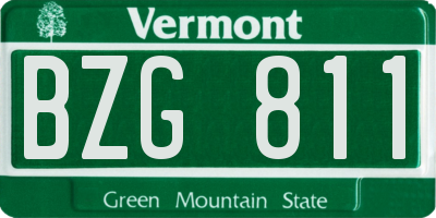 VT license plate BZG811