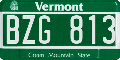 VT license plate BZG813