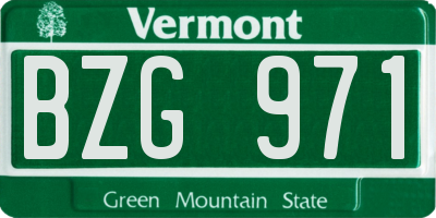 VT license plate BZG971