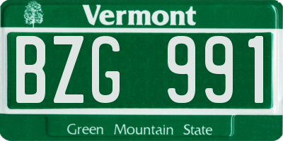 VT license plate BZG991