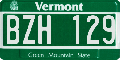 VT license plate BZH129