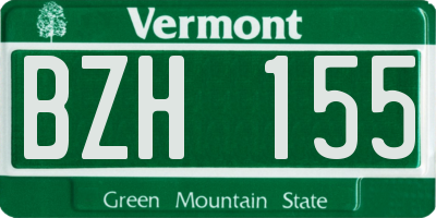 VT license plate BZH155