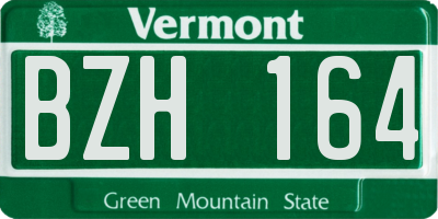 VT license plate BZH164