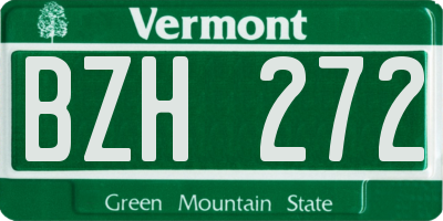 VT license plate BZH272