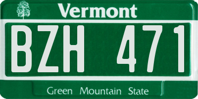 VT license plate BZH471