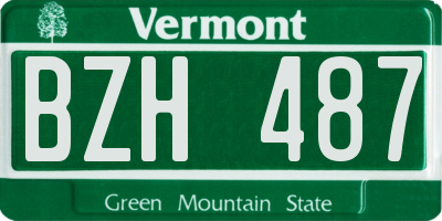 VT license plate BZH487