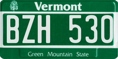 VT license plate BZH530