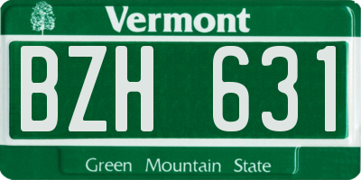 VT license plate BZH631