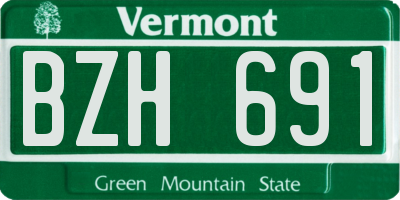 VT license plate BZH691