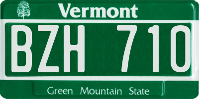 VT license plate BZH710