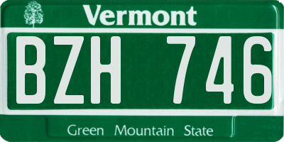 VT license plate BZH746