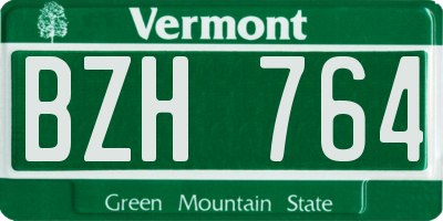 VT license plate BZH764