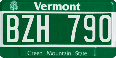 VT license plate BZH790