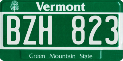 VT license plate BZH823
