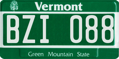 VT license plate BZI088