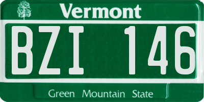 VT license plate BZI146