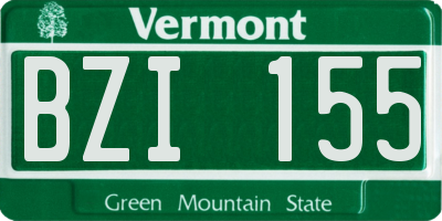 VT license plate BZI155