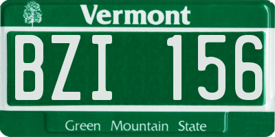 VT license plate BZI156