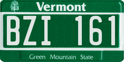 VT license plate BZI161