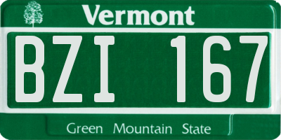 VT license plate BZI167