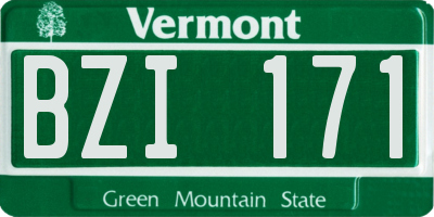 VT license plate BZI171