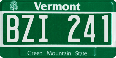 VT license plate BZI241