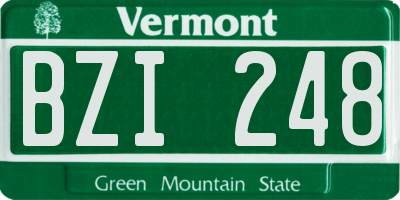 VT license plate BZI248