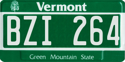 VT license plate BZI264