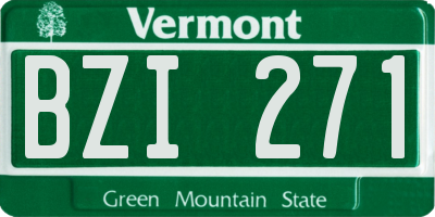 VT license plate BZI271