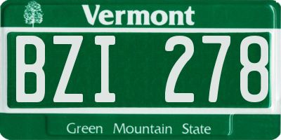 VT license plate BZI278