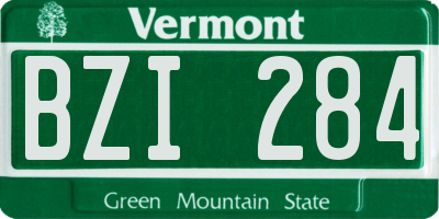 VT license plate BZI284