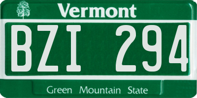 VT license plate BZI294