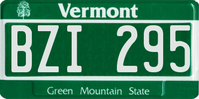 VT license plate BZI295