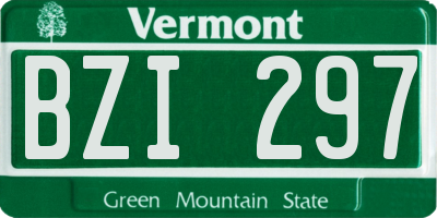 VT license plate BZI297