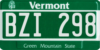VT license plate BZI298
