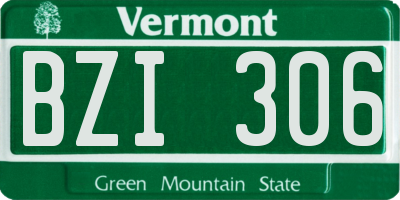 VT license plate BZI306
