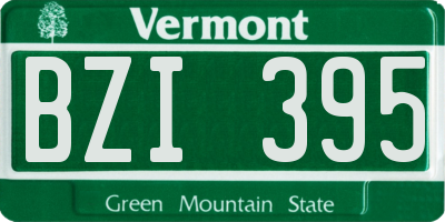 VT license plate BZI395