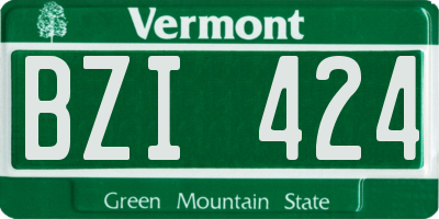 VT license plate BZI424