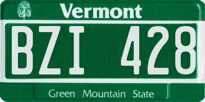 VT license plate BZI428