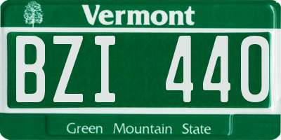 VT license plate BZI440