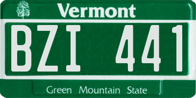 VT license plate BZI441