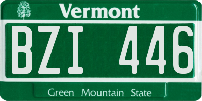VT license plate BZI446