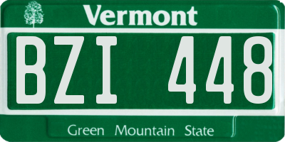 VT license plate BZI448