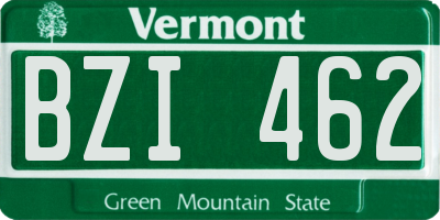VT license plate BZI462