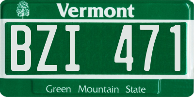 VT license plate BZI471