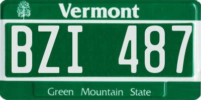 VT license plate BZI487