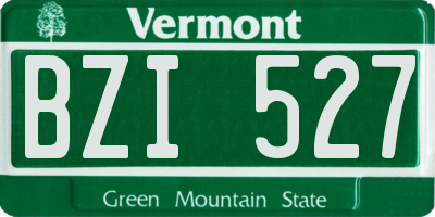 VT license plate BZI527