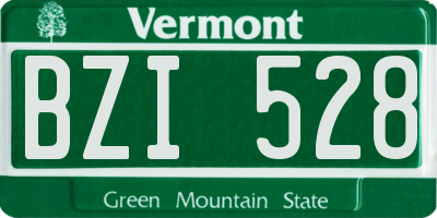 VT license plate BZI528