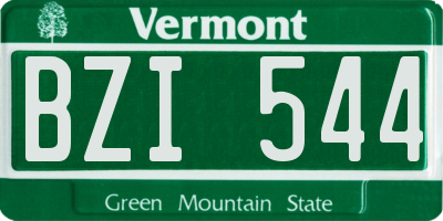 VT license plate BZI544